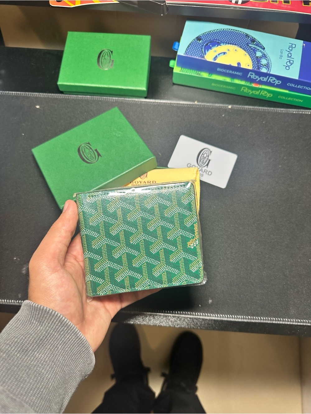 GOYARD Leather Wallet Green